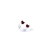 Hot Anellino Gothic Towers Argento e Granati Rossi Anelli