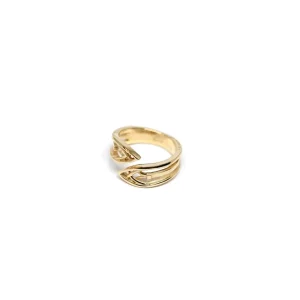 Best Anello Contrarié Gotico Argento 925 Placcato Oro Anelli