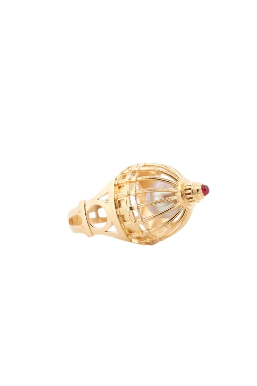 anello_cupola_argento_pla_0.webp Discount Anello Cupola. Argento placcato oro, perla naturale e rubino Anelli
