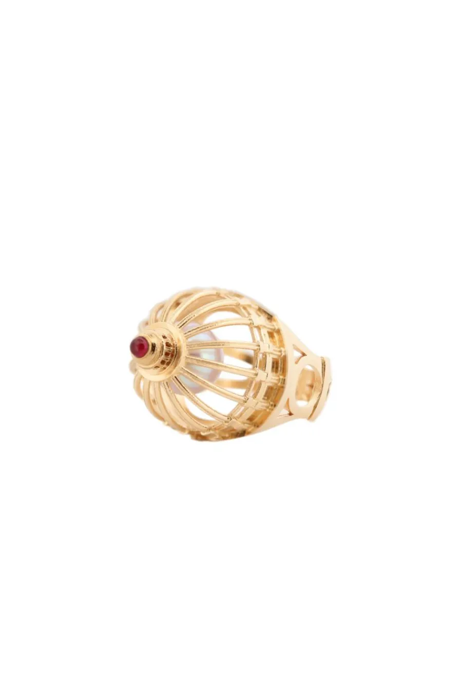 anello_cupola_argento_pla_2.webp Discount Anello Cupola. Argento placcato oro, perla naturale e rubino Anelli