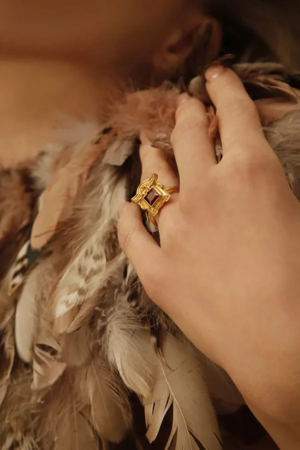 Fashion Anello Francesco Argento Placcato Oro Anelli