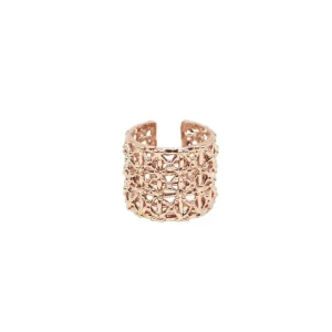 Fashion Anello Gasometro Bronzo Placcato Oro Rosa Anelli