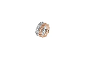 Hot Anello Little Beam Bronzo Placcato Oro Rosa Anelli