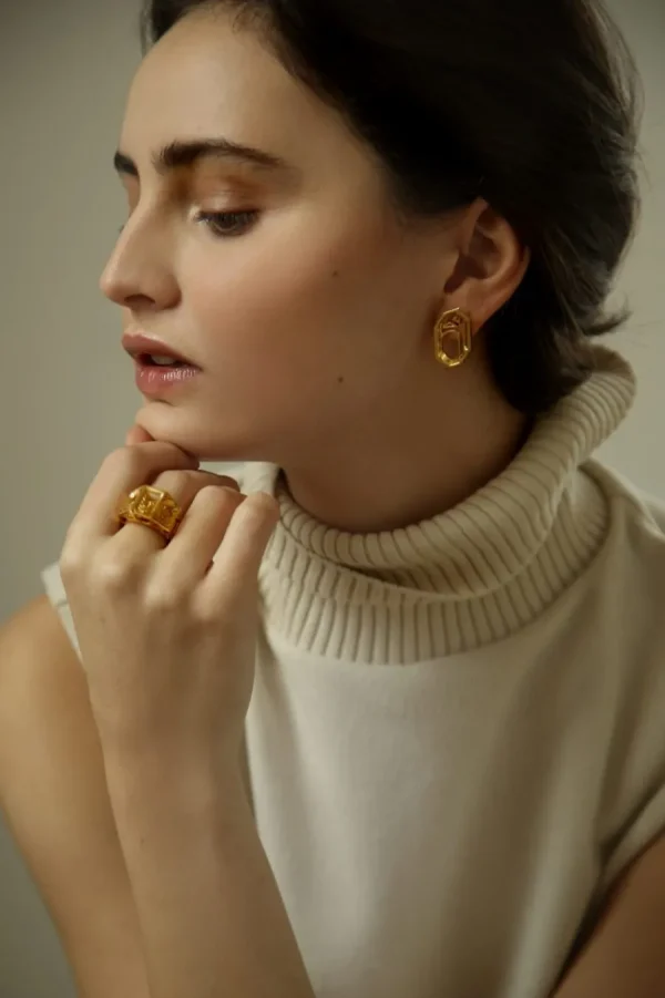 Fashion Anello Palazzo San Felice. Argento placcato oro Anelli