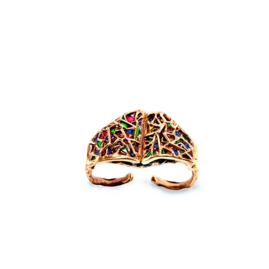 anello_peggy_bronzo_placc_0.webp Outlet Anello Peggy Bronzo Placcato Oro e Smalti Anelli