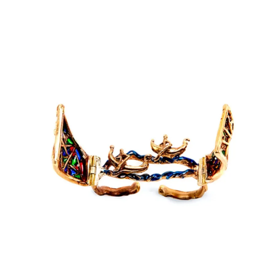 anello_peggy_bronzo_placc_1.webp Outlet Anello Peggy Bronzo Placcato Oro e Smalti Anelli