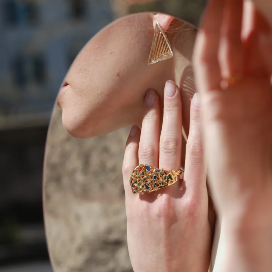 anello_peggy_bronzo_placc_2.webp Outlet Anello Peggy Bronzo Placcato Oro e Smalti Anelli