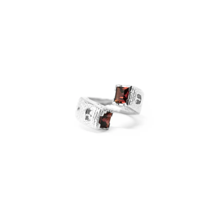 anello_torri_gotiche_arge_1.webp Outlet Anello Torri Gotiche Argento e Granati Rossi Anelli