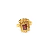 Outlet Anello Zuccari in Argento 925 Placcato Oro con Granato Anelli