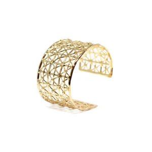 Clearance Bracciale Basso Gasometro Bronzo Placcato Oro Bracciali