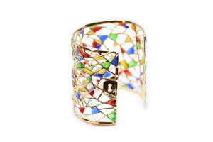 Fashion Bracciale Peggy Bronzo Placcato Oro e Smalti Bracciali