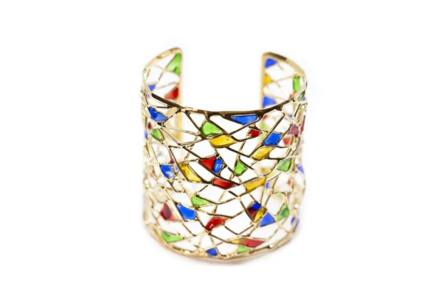 bracciale_peggy_bronzo_pl_2.webp Fashion Bracciale Peggy Bronzo Placcato Oro e Smalti Bracciali