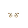 Outlet Cerchietti Palazzo Rosso Argento Placcato Oro Orecchini
