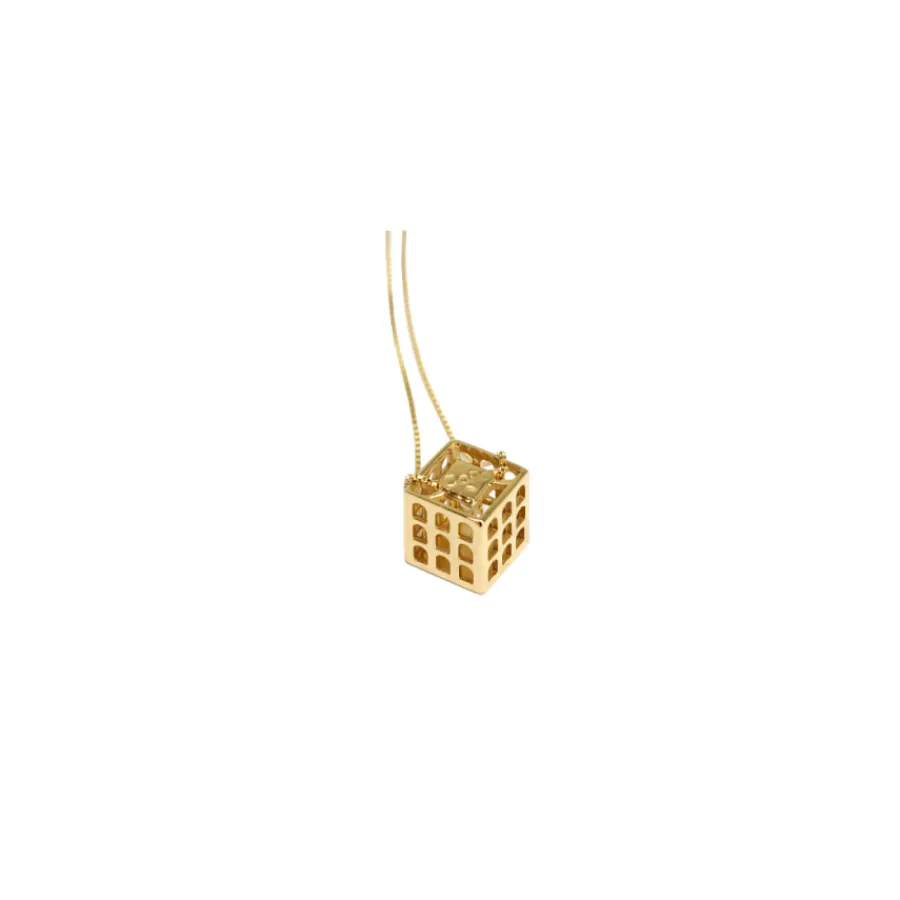 ciondolo_colosseo_quadrat_0-1.webp Best Ciondolo Colosseo Quadrato Argento 925 Placcato Oro Collane