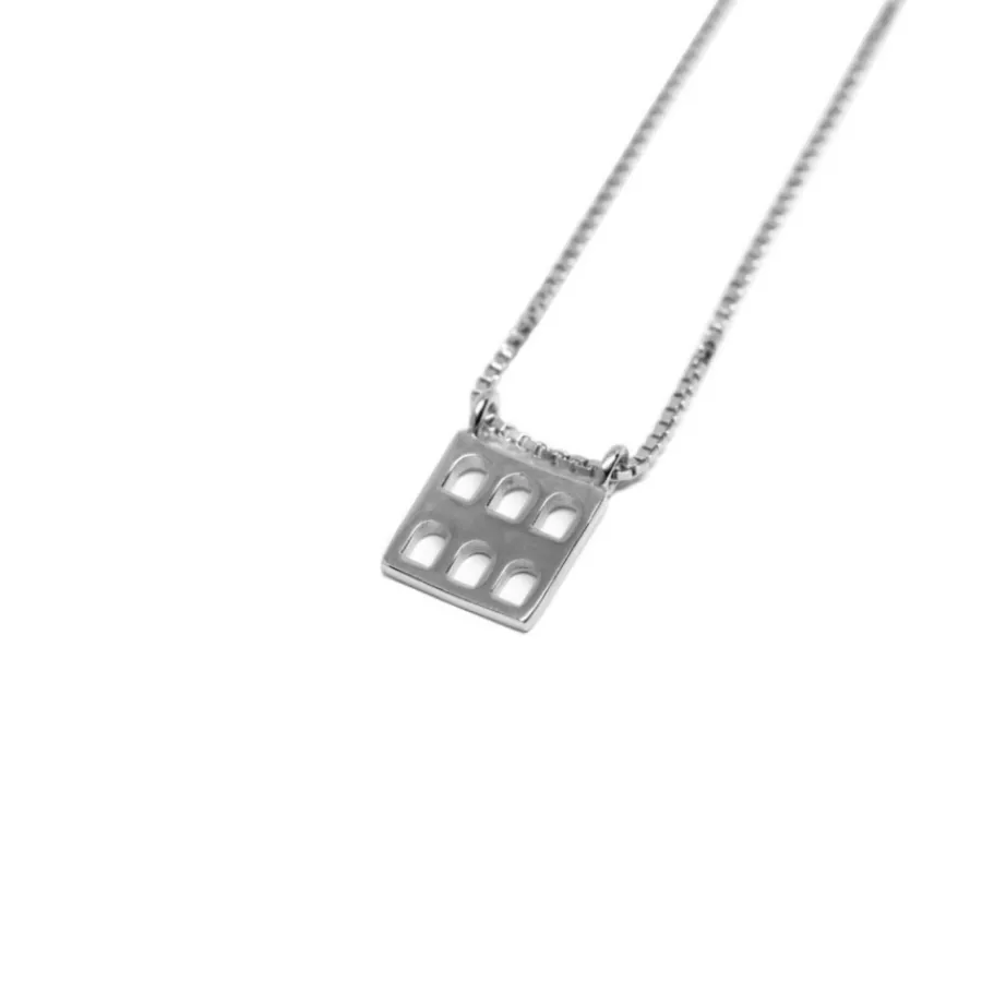 ciondolo_colosseo_quadrat_0-3.webp Outlet Ciondolo Colosseo Quadrato Thin Argento 925 Per Lui | Collane