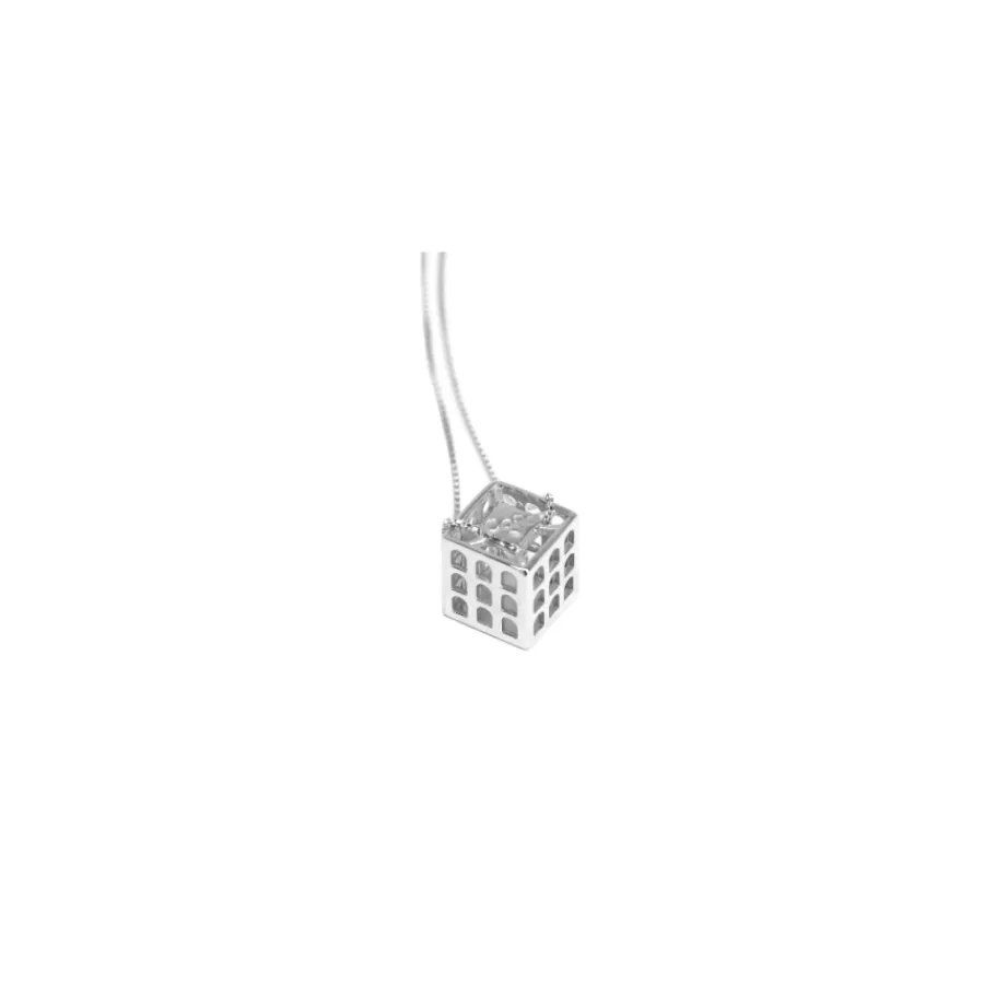 ciondolo_colosseo_quadrat_0.webp Clearance Ciondolo Colosseo Quadrato Argento 925 Collane