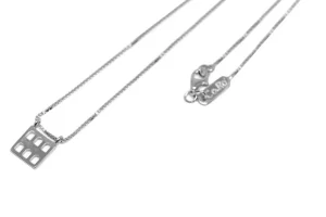 Outlet Ciondolo Colosseo Quadrato Thin Argento 925 Per Lui | Collane