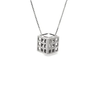 Clearance Ciondolo Colosseo Quadrato Argento 925 Collane