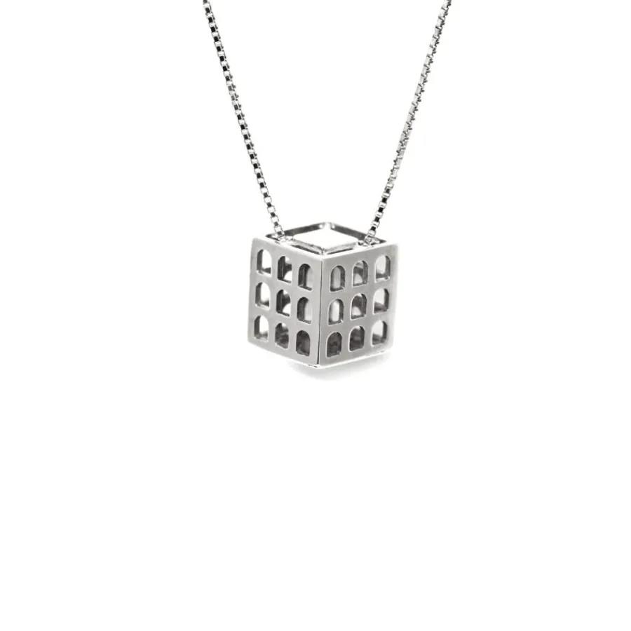ciondolo_colosseo_quadrat_1.webp Clearance Ciondolo Colosseo Quadrato Argento 925 Collane