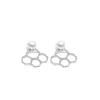 Fashion Ear Jackets Esagonini Argento 925 con Perle Orecchini