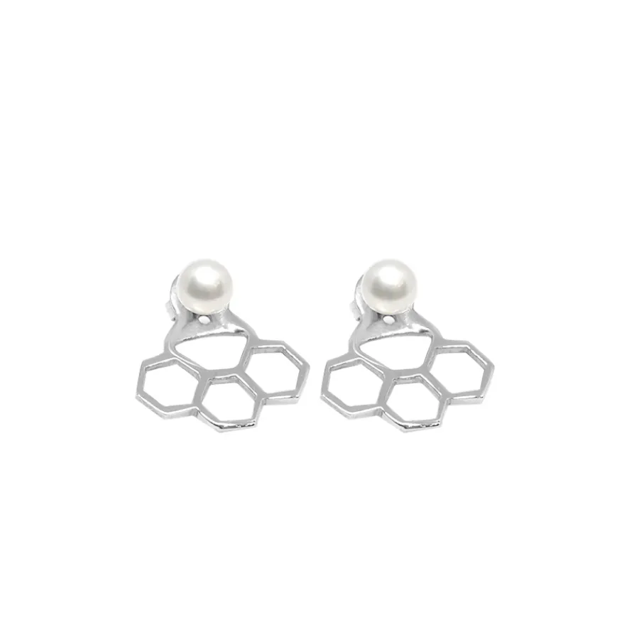 ear_jackets_esagonini_arg_0.webp Fashion Ear Jackets Esagonini Argento 925 con Perle Orecchini