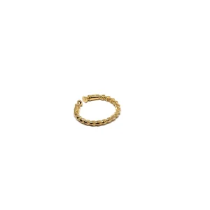 Sale Fede Colonna Spiga Argento 925 Placcato Oro Anelli
