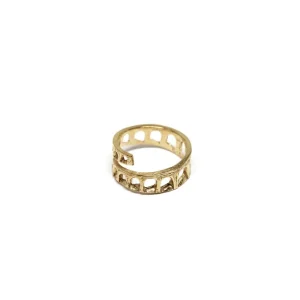 Sale Fedina Acquedotto Argento 925 Placcato Oro Per Lui | Anelli