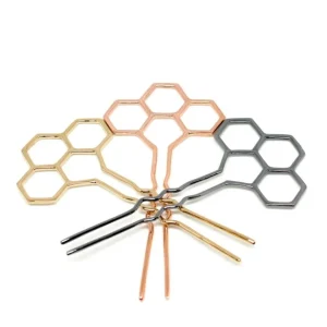 Online Fermaglio Hexagon Bronzo Placcato Oro Accessori Per Capelli