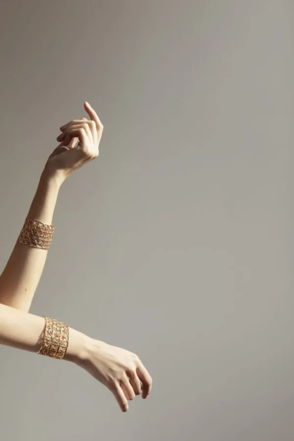 Discount Gasometro Low Cuff Rose Gold Plated Bronze Bracciali