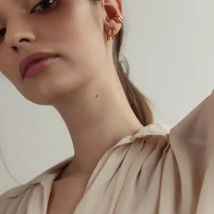 Outlet Little Palazzo Monorecchino Argento Placcato Oro Orecchini | Ear Cuff