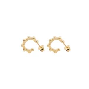Fashion Orecchini Castello Argento Placcato Oro Orecchini