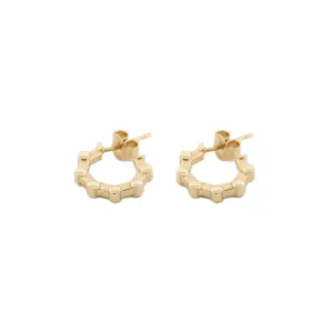 Fashion Orecchini Castello Argento Placcato Oro Orecchini
