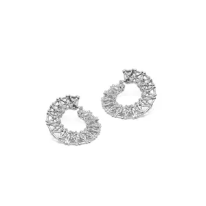 New Orecchini Cerchio Gasometro Argento 925 Orecchini