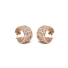 Fashion Orecchini Gasometro Bronzo Placcato Oro Rosa Orecchini