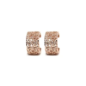 Fashion Orecchini Gasometro Bronzo Placcato Oro Rosa Orecchini