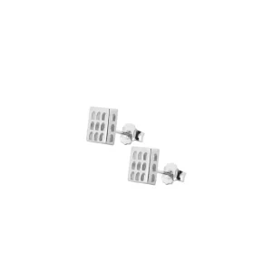 Outlet Orecchini Little Colosseo Quadrato argento 925 Orecchini