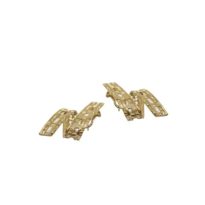 Online Orecchini Scala Elicoidale Argento Placcato Oro Orecchini