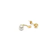 New Orecchino Singolo Livresse Cubo perla Argento Placcato Oro Orecchini