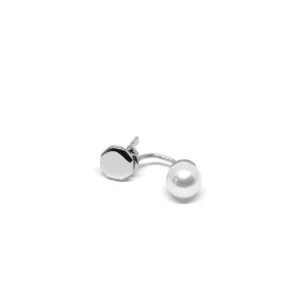 New Orecchino Singolo Livresse borchietta perla Argento 925 Orecchini