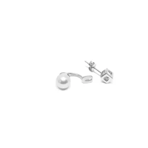 Hot Orecchino Singolo Livresse Cubo perla Argento 925 Orecchini