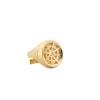 Fashion Pantheon signet ring for her in gold plated silver Anelli