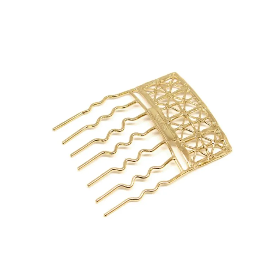 pettinino_gasometer_bronz_0.webp New Pettinino Gasometer Bronzo Placcato Oro Accessori Per Capelli