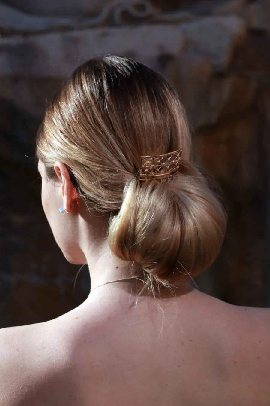 pettinino_gasometer_bronz_2.webp New Pettinino Gasometer Bronzo Placcato Oro Accessori Per Capelli